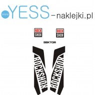 SEKTOR ROCK SHOX naklejki zamienniki na amortyzator widelec  YESS Naklejki