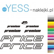 PRICE PREMIUM naklejki zastępcze na rower damski, rower męski, gravel, górski, mtb, szosowy, trekkingowy, miejski  YESS Naklejk