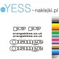 ORANGE  P7  naklejki zastępcze na rower damskIi, męski, gravel, górski, mtb, szosowy, trekkingowy,  - YESS NaklejkI