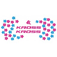 KROSS KWIATKI KROSS KWIATKI naklejki na rower dziecięcy damski miejski - YESS Naklejki