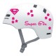 SUPER GIRL i KWIATKI  naklejki na kask na rower dziecięcy  rower dla dziewczynki  - YESS Naklejki