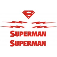 SUPERMAN  Marvel naklejki na kask na rower dziecięcy dla chłopca - YESS Naklejki