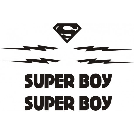 SUPER BOY  Marvel naklejki na kask na rower dziecięcy dla chłopca - YESS Naklejki