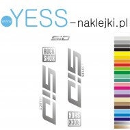 SID ROCK SHOX  SELECT naklejki zamienniki na amortyzator widelec  YESS Naklejki