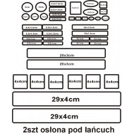 44szt  Bezbarwne Naklejki OCHRONNE osłona ramy rowerowej  YESS Naklejki