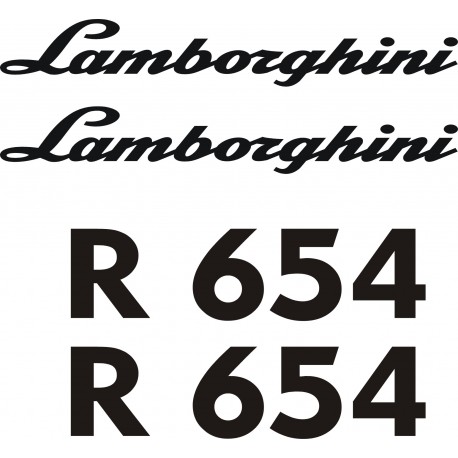 LAMBORGHINI R654 naklejki na traktor ciągnik koparke - YESS Naklejki