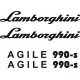 LAMBORGHINI  agile 990-s  naklejki na traktor ciągnik koparke - YESS Naklejki