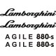 LAMBORGHINI  agile 880-s  naklejki na traktor ciągnik koparke - YESS Naklejki