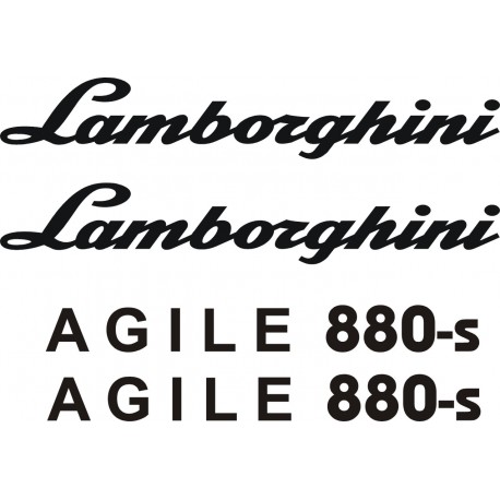 LAMBORGHINI  agile 880-s  naklejki na traktor ciągnik koparke - YESS Naklejki