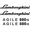 LAMBORGHINI  agile 880-s  naklejki na traktor ciągnik koparke - YESS Naklejki