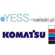 KOMATSU naklejka ładowarka koparka  naczepa wywrotka tir   YESS Naklejki