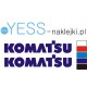 KOMATSU naklejka ładowarka koparka naczepa wywrotka tir  YESS Naklejki