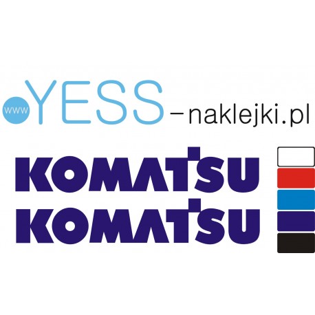 KOMATSU naklejka ładowarka koparka naczepa wywrotka tir  YESS Naklejki