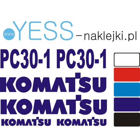 KOMATSU PC30-1 naklejki ładowarka koparka   YESS Naklejki