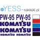 KOMATSU PW 95 naklejki ładowarka koparka   YESS Naklejki