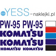KOMATSU PW 95 naklejki ładowarka koparka   YESS Naklejki