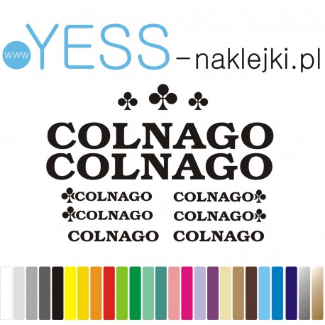COLNAGO  naklejki zastępcze na rower damski, męski, gravel, górski, mtb, szosowy, trekkingowy, miejski - YESS Naklejki
