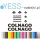 COLNAGO  naklejki zastępcze na rower damski, męski, gravel, górski, mtb, szosowy, trekkingowy, miejski - YESS Naklejki