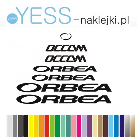ORBEA OCCAM naklejki zastępcze na rower damski, rower męski, gravel, górski, mtb, szosowy, trekkingowy, miejski - YESS Naklejki