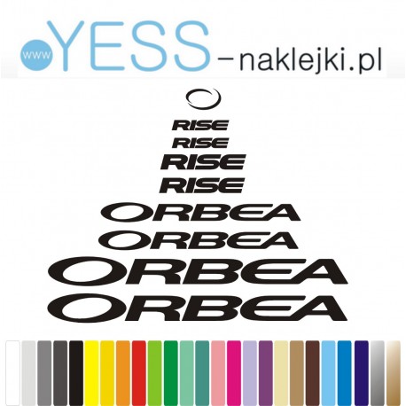 ORBEA RISE naklejki zastępcze na rower damski, rower męski, gravel, górski, mtb, szosowy, trekkingowy, miejski - YESS Naklejki