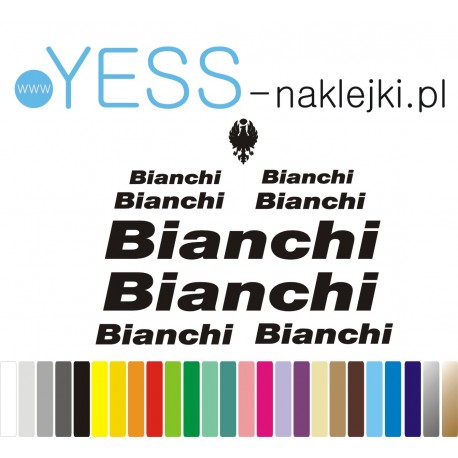 BIANCHI naklejki zastępcze na rower damski, męski, gravel, górski, mtb, szosowy, trekkingowy, miejski - YESS Naklejki