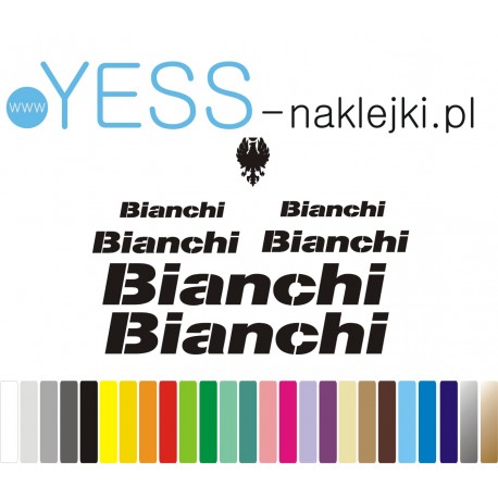 BIANCHI naklejki zastępcze na rower damski, męski, gravel, górski, mtb, szosowy, trekkingowy, miejski - YESS Naklejki