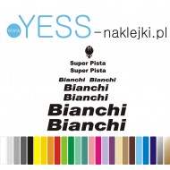 BIANCHI Super Pista naklejki zastępcze na rower damski, męski, gravel, górski, szosowy, trekkingowy, miejski - YESS Naklejki