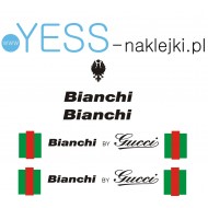 BIANCHI by Gucci naklejki zastępcze na rower damski, męski, gravel, górski, mtb, szosowy, trekkingowy, miejski - YESS Naklejki