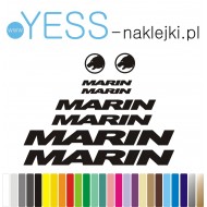 MARIN naklejki zastępcze na rower damski, męski, gravel, górski, mtb, szosowy, trekkingowy, miejski - YESS Naklejki