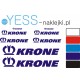 KRONE zestaw naklejka przyczepa naczepa tir wywrotka  YESS Naklejki