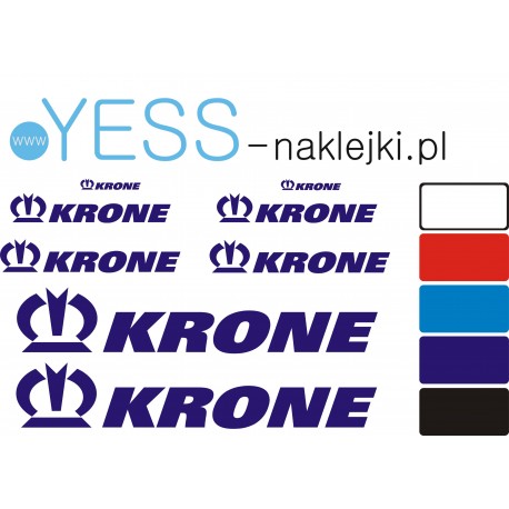 KRONE zestaw naklejka przyczepa naczepa tir wywrotka  YESS Naklejki