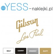 GIBSON LOGO Les Paul naklejki na gryf, naklejki na gitarę, naklejki na główkę gitary - YESS Naklejki