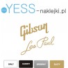 GIBSON LOGO GITARA Les Paul naklejki na gryf, naklejki na gitarę, naklejki na główkę gitary - YESS Naklejki