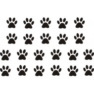 naklejki 2x2cm kocie ślady łapy psa kota odciski zwierząt - YESS Naklejki