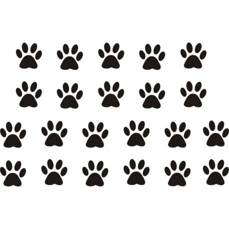 naklejki 2x2cm kocie ślady łapy psa kota odciski zwierząt - YESS Naklejki