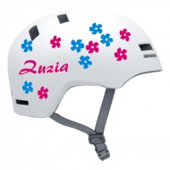 Dla dziewczynki Imię Dziecka Naklejki Imienne Kwiatki na kask rower YESS Naklejki