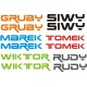 Twoja Naklejka Imię Ksywa Dowolny Napis naklejki na kask rower motocykl YESS Naklejki