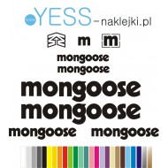 MONGOOSE  naklejki zastępcze na rower damski, męski, gravel, górski, mtb, szosowy, trekkingowy, miejski - YESS Naklejki