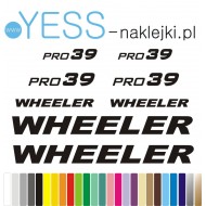 WHEELER PRO 39  naklejki zastępcze na rower damski, rower męski, gravel, górski, mtb, szosowy, trekkingowy - YESS Naklejki