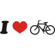 I love my bike I like my bike kocham rower Naklejka Hobby YESS Naklejki
