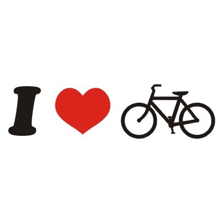 I love my bike I like my bike kocham rower Naklejka Hobby YESS Naklejki
