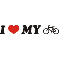 I love my bike I like my bike kocham rower Naklejka Hobby YESS Naklejki