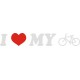 I love my bike I like my bike kocham rower Naklejka Hobby YESS Naklejki
