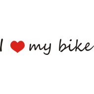 I love my bike I like my bike kocham rower Naklejka Hobby YESS Naklejki