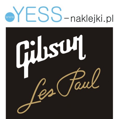 GIBSON LOGO GITARA Les Paul naklejki na gryf, naklejki na gitarę, naklejki na główkę gitary - YESS Naklejki