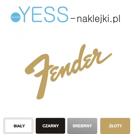 FENDER naklejka na gitarę, naklejki na gitarę, naklejki na główkę gitary - Sklep YESS Naklejki