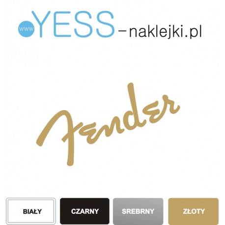 FENDER naklejka na gitarę, naklejki na gitarę, naklejki na główkę gitary - Sklep YESS Naklejki