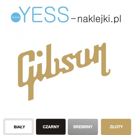 GIBSON LOGO GITARA Les Paul naklejki na gryf, naklejki na gitarę, naklejki na główkę gitary - YESS Naklejki