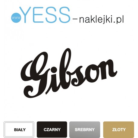 GIBSON LOGO GITARA 1940’s naklejki na gryf, naklejki na gitarę, naklejki na główkę gitary - YESS Naklejki