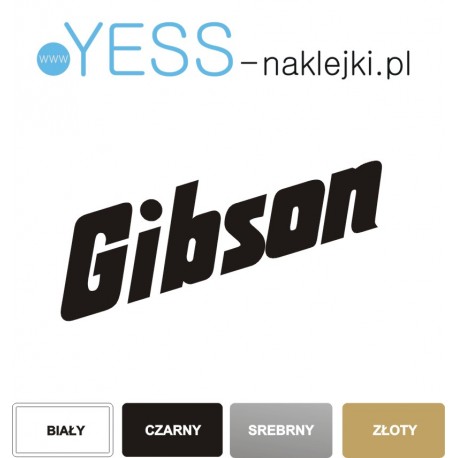 GIBSON  Les Paul LOGO GITARA  naklejki na gryf, naklejki na gitarę, naklejki na główkę gitary - YESS Naklejki